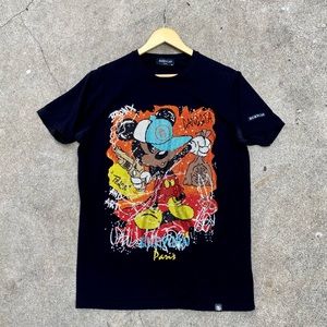 Burycan Paris Mickey Mouse T-Shirt Rhinestones Size XL (P)